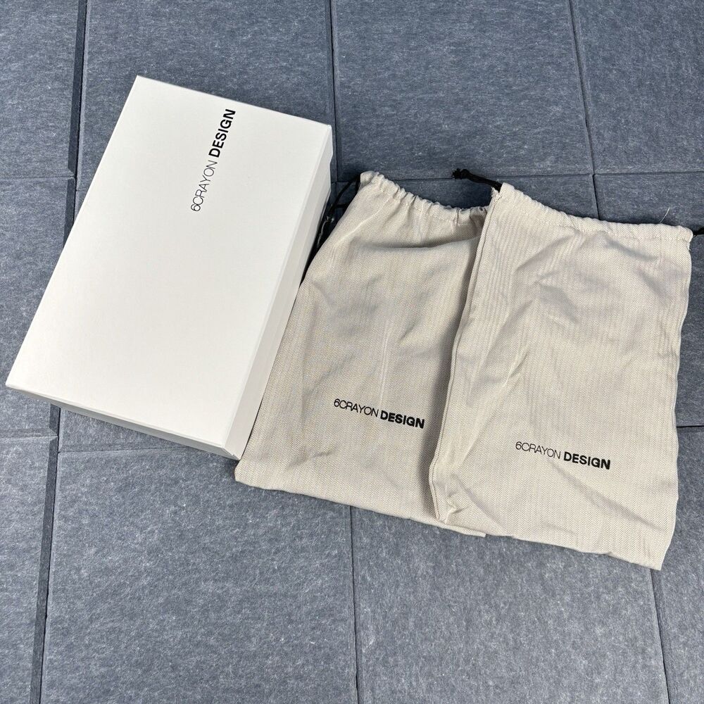 EMPTY REPLACEMENT SHOE SNEAKER HEEL FLAT BOX & DUST BAGS - 6Crayon Design White